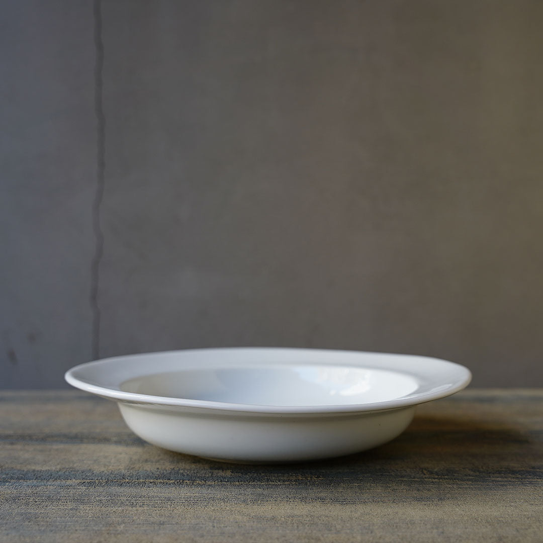 村上雄一 白磁スープ皿22cm
