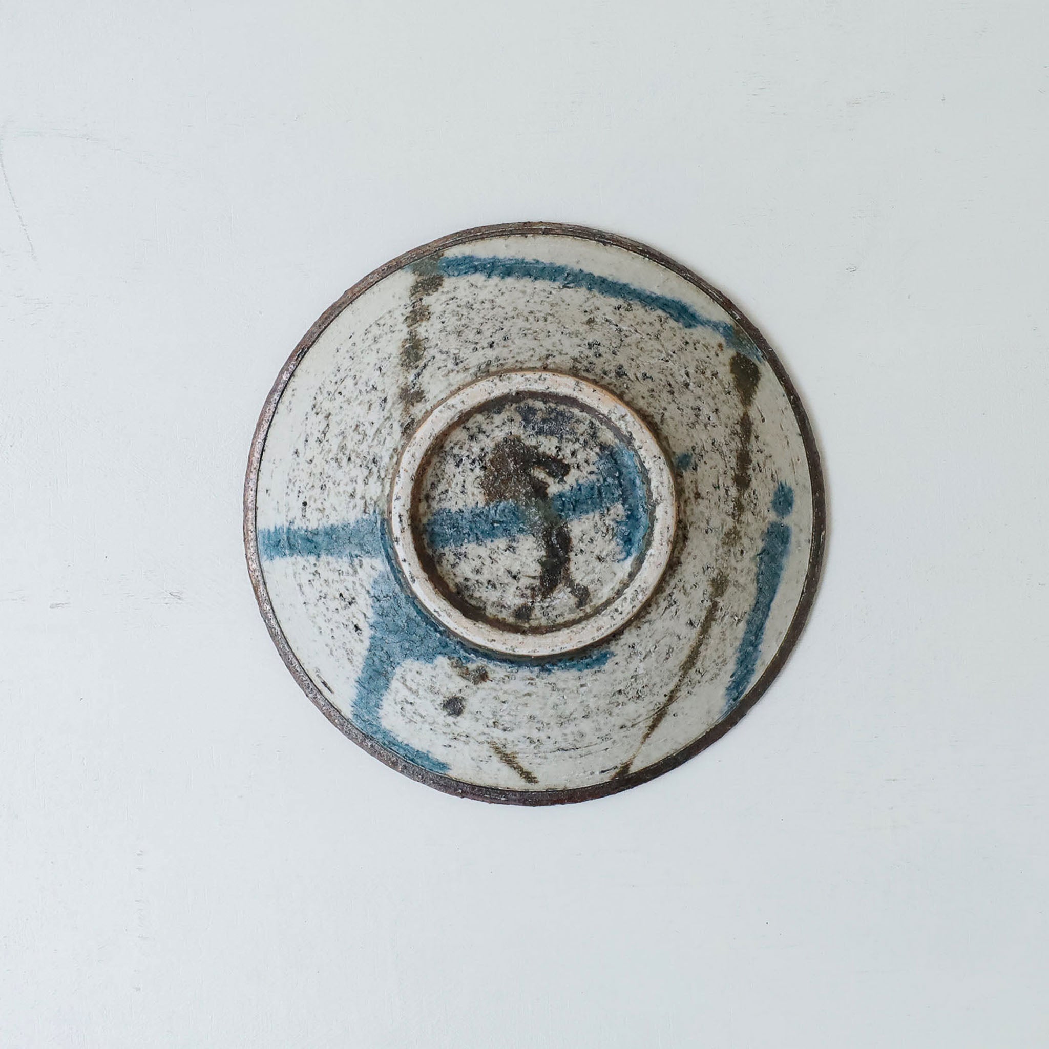 ●26-NT-60 Rough Porcelain Uchigusuri (Splash Glazed) Plate (φ150)