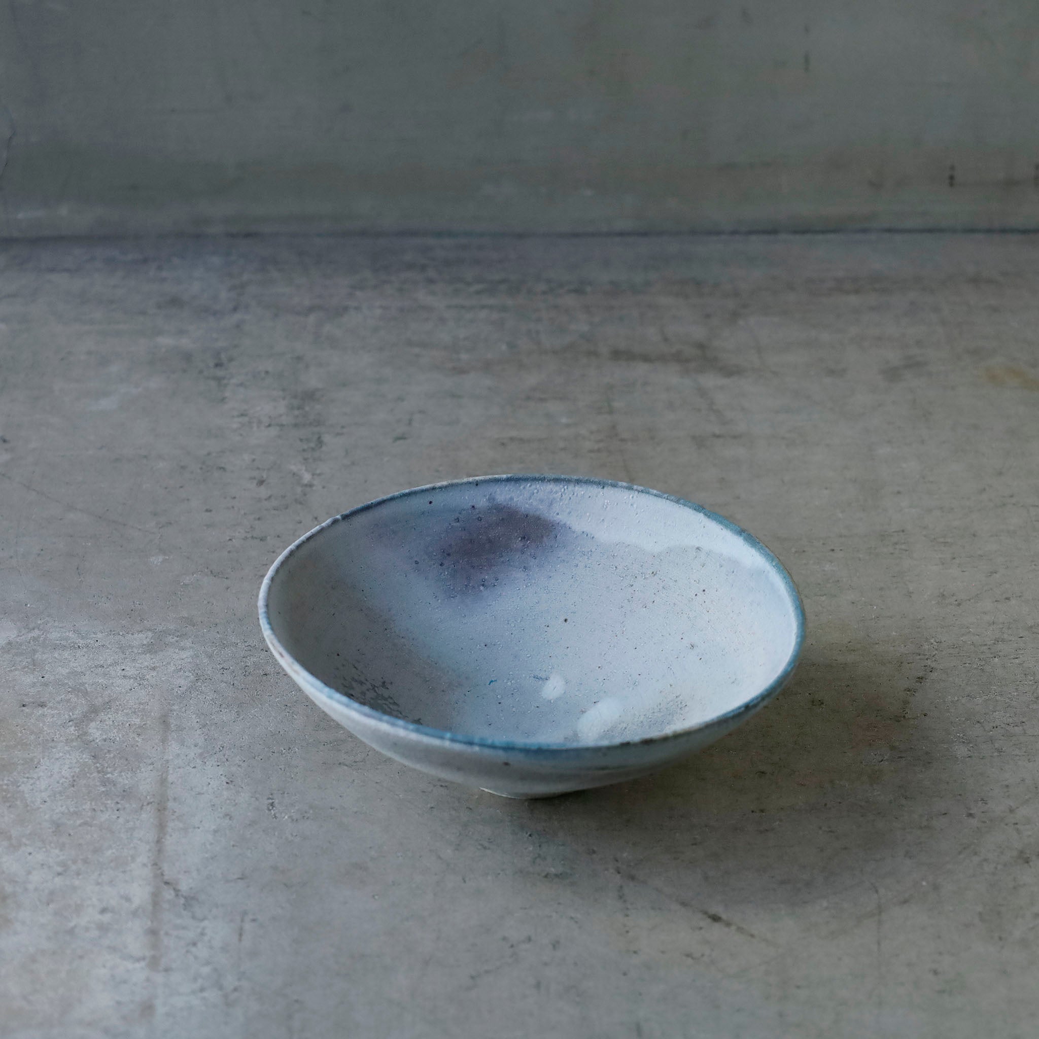 野口悦士 白錆 6寸鉢 H