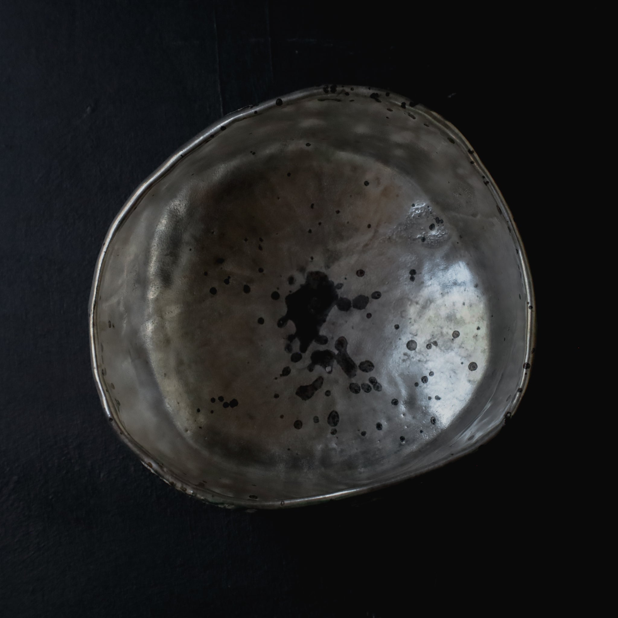 Yuko Ikeda: Silver & Platinum Glaze Tea Bowl (Large)