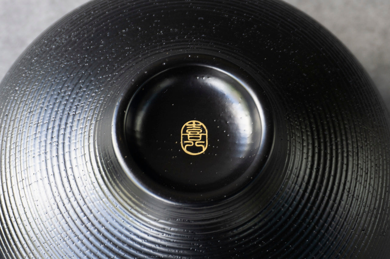 Zelkova Thin Stripes Bowl (large) Black