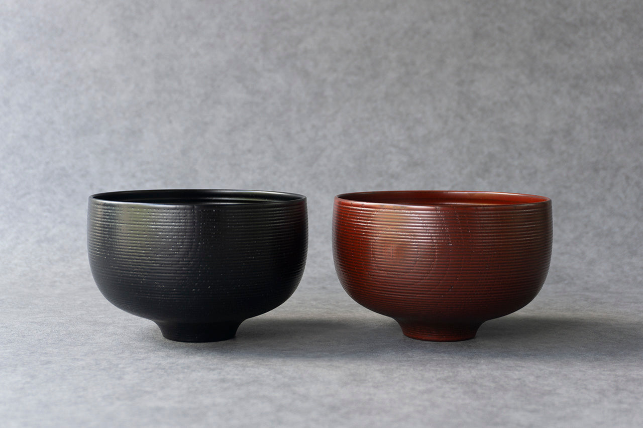 Zelkova Thin Stripes Bowl (large) Black