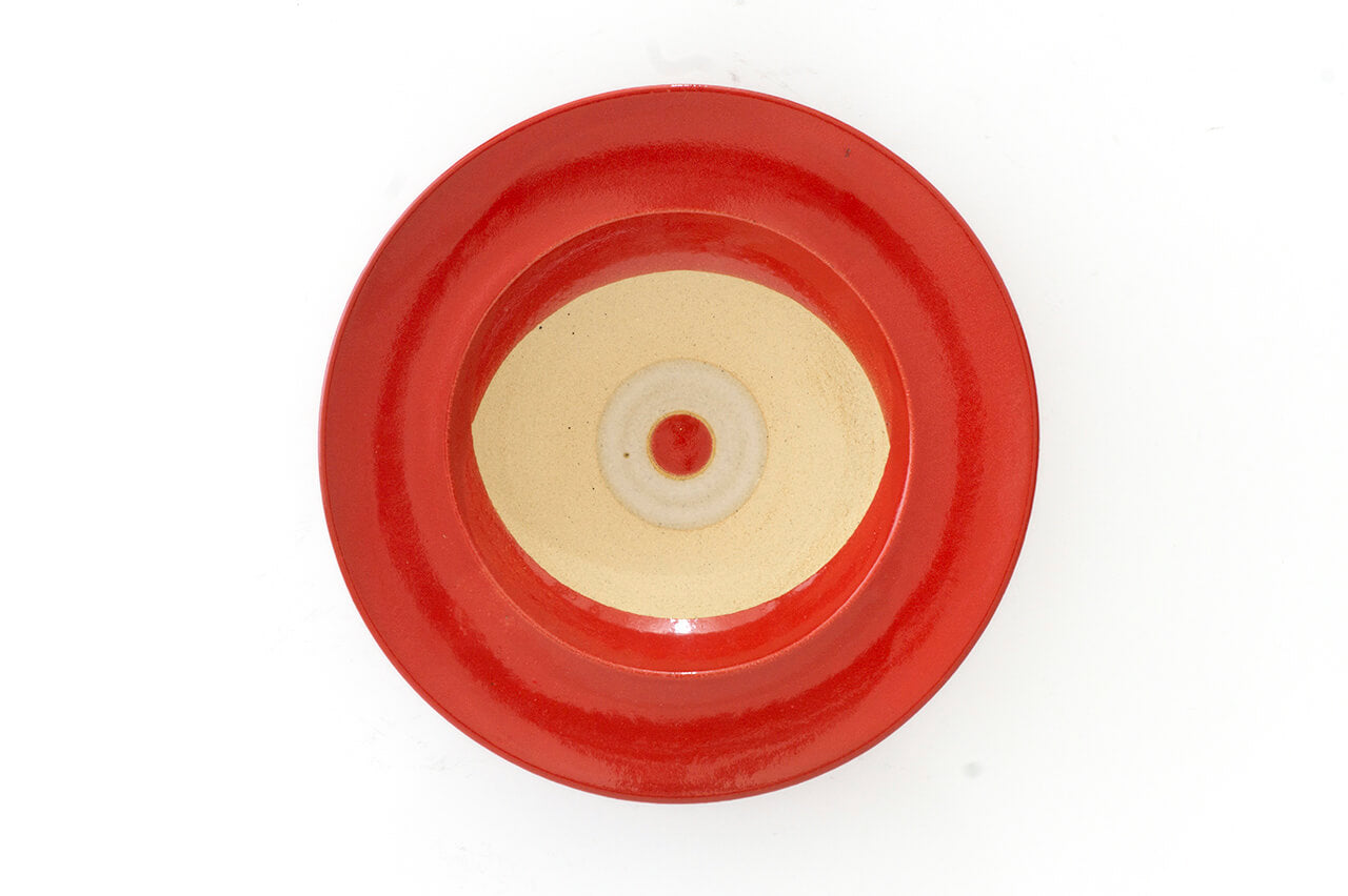 陶器工房壹 mintama 8寸リム皿 レッド