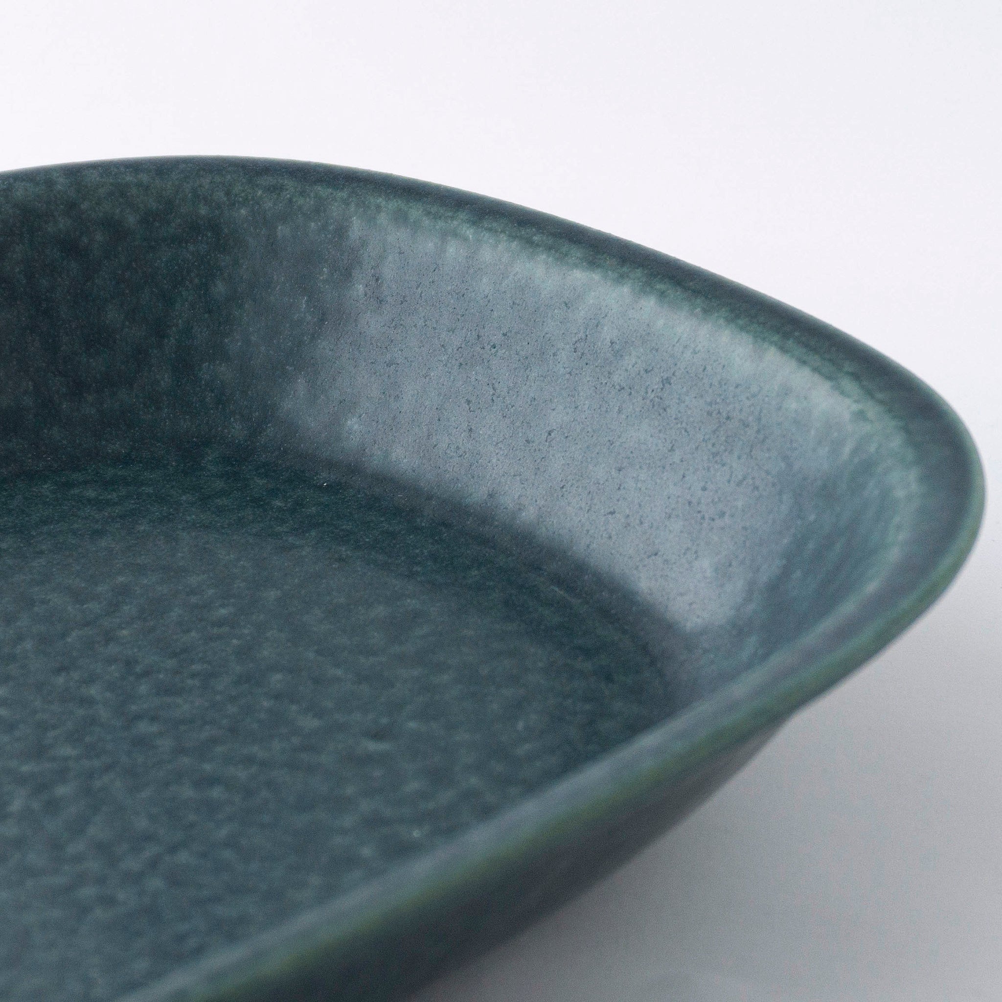 YM Oval Gratin Plate L OV300 "Kosui" (Lake Blue)