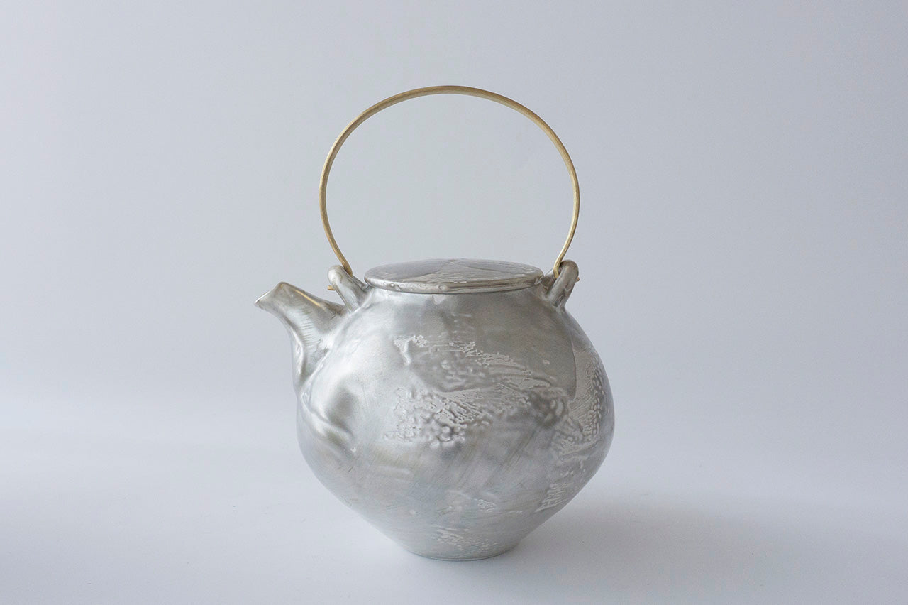 李荘窯 土瓶 銀(たたき)