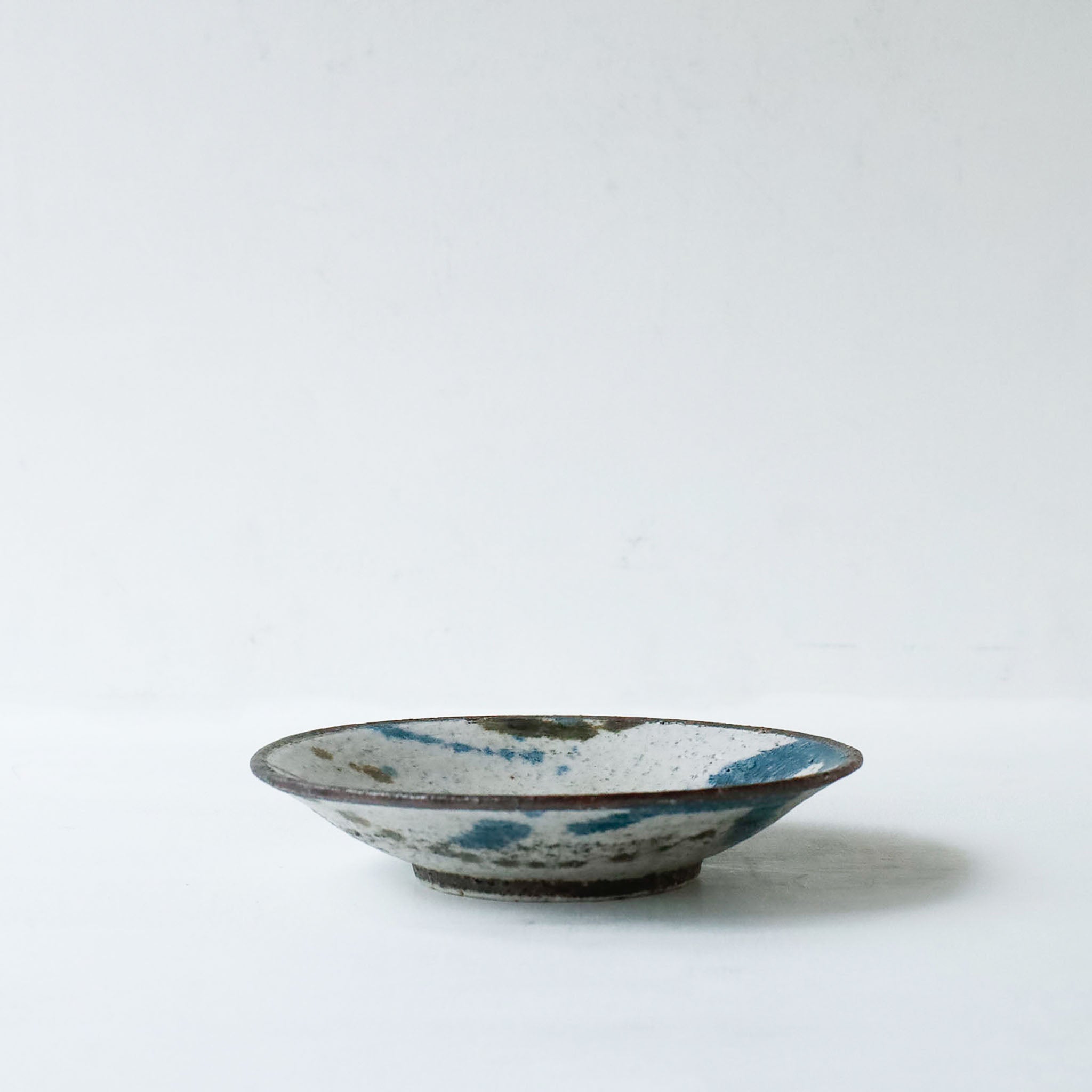 ●26-NT-60 Rough Porcelain Uchigusuri (Splash Glazed) Plate (φ150)