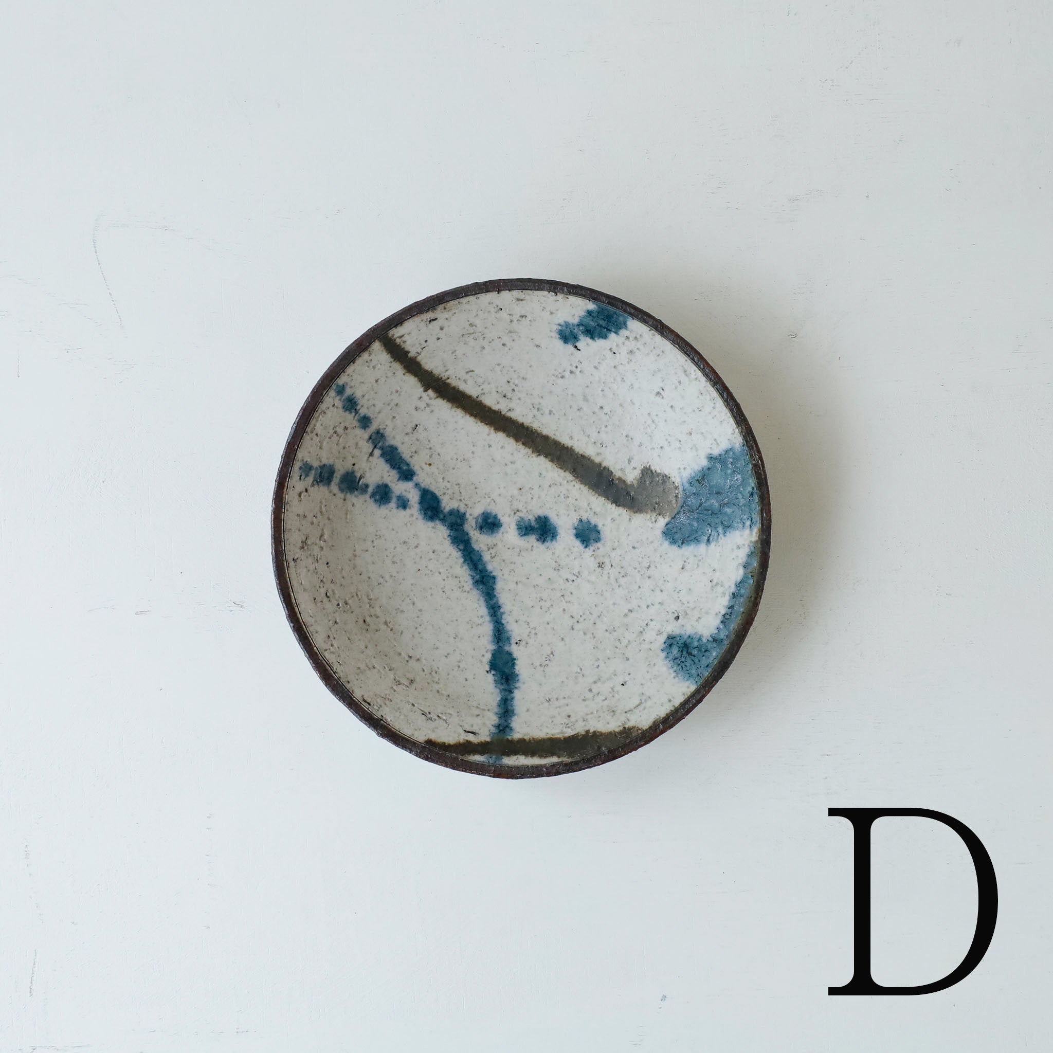 ●26-NT-60 Rough Porcelain Uchigusuri (Splash Glazed) Plate (φ150)
