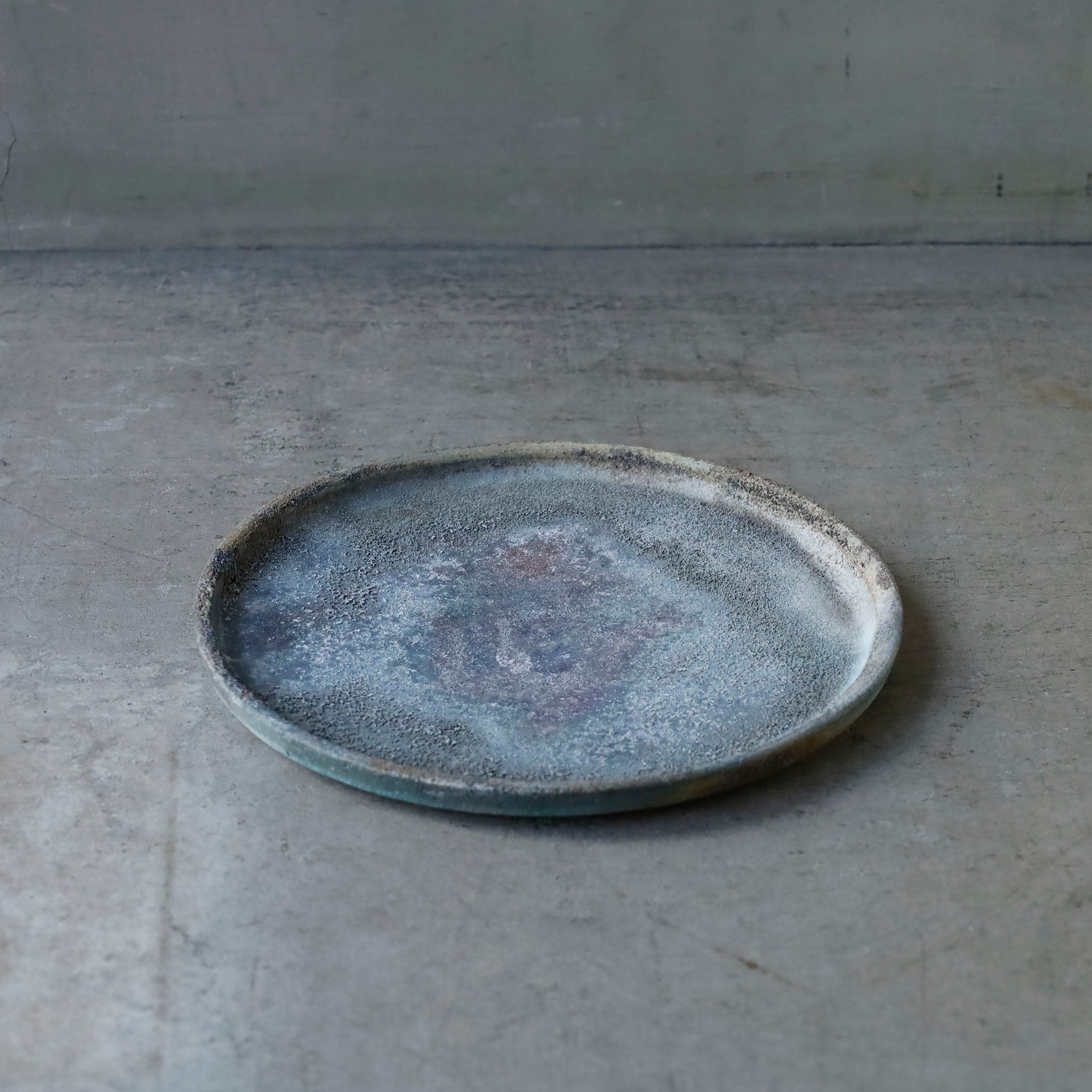 Etsuji Noguchi / White Rust, Large Plate  D
