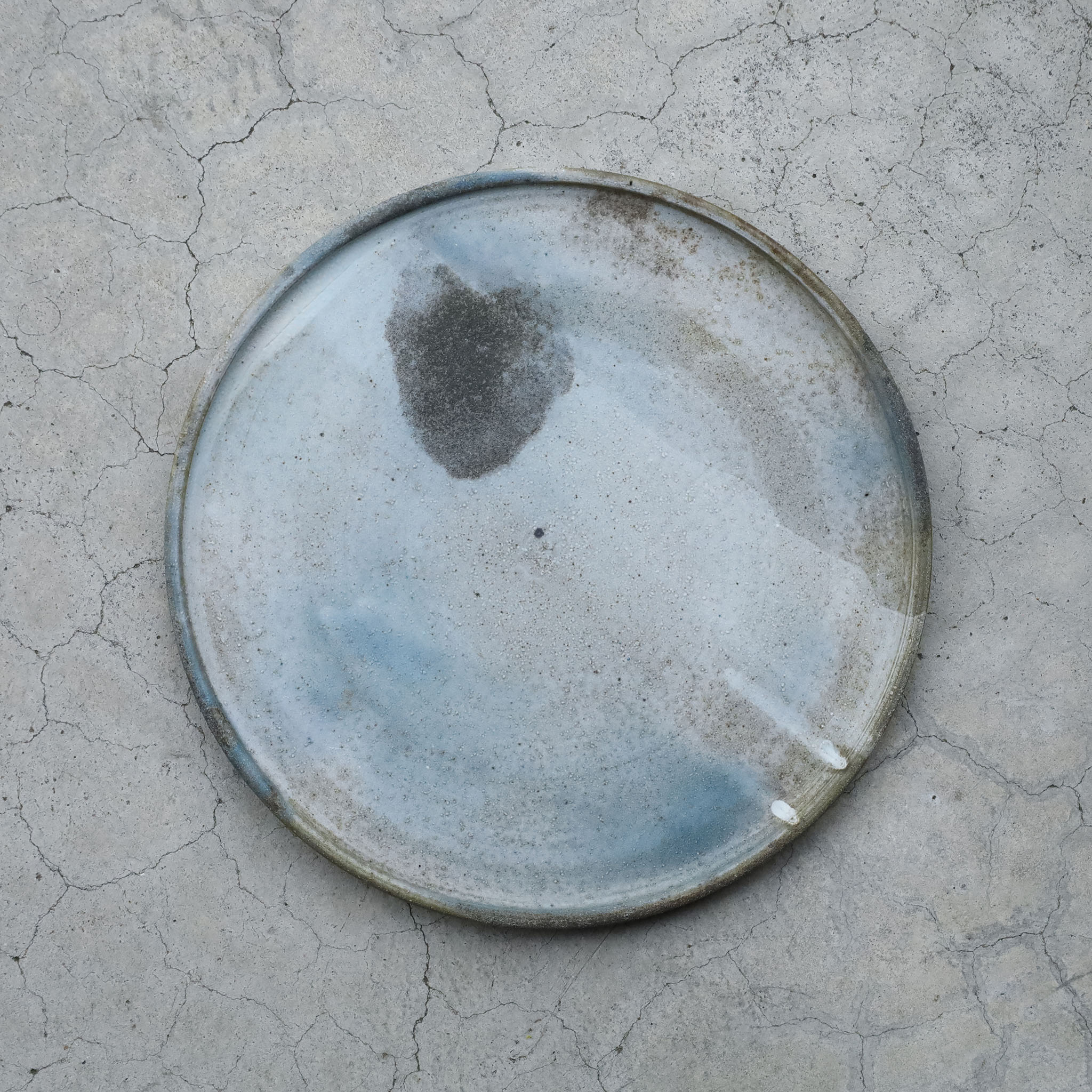 Etsuji Noguchi / White Rust, Large Plate  G