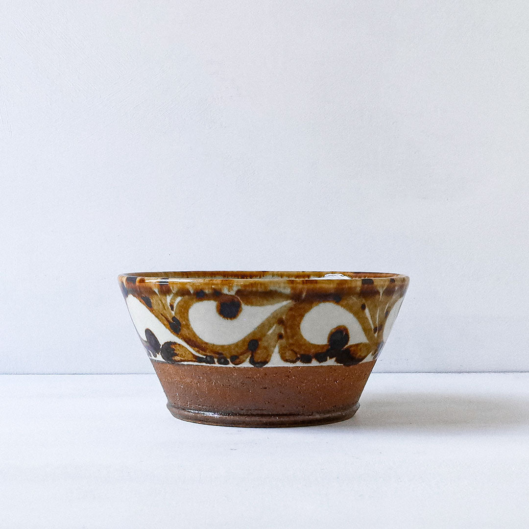 Toubou Makiya Bowl 13.5cm Arabesque Brown