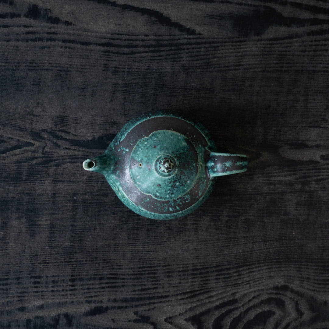 境道一 織部釉 POT