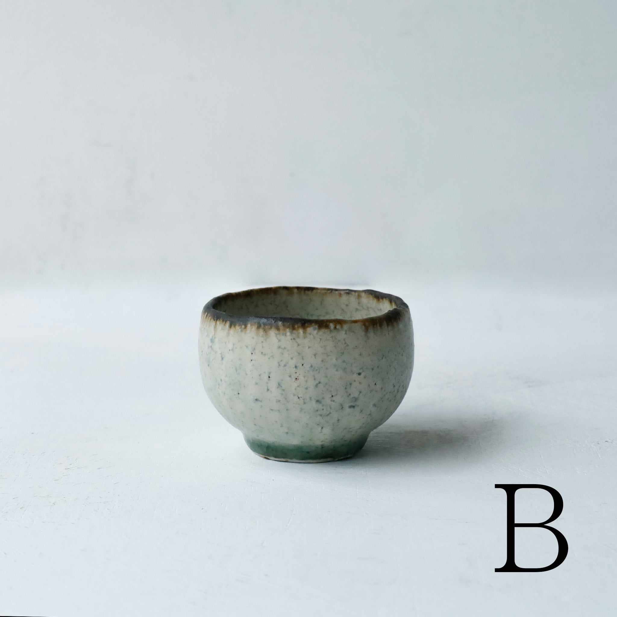 ●26-NT-36 Ash-Glazed Kohiki Sake Cup