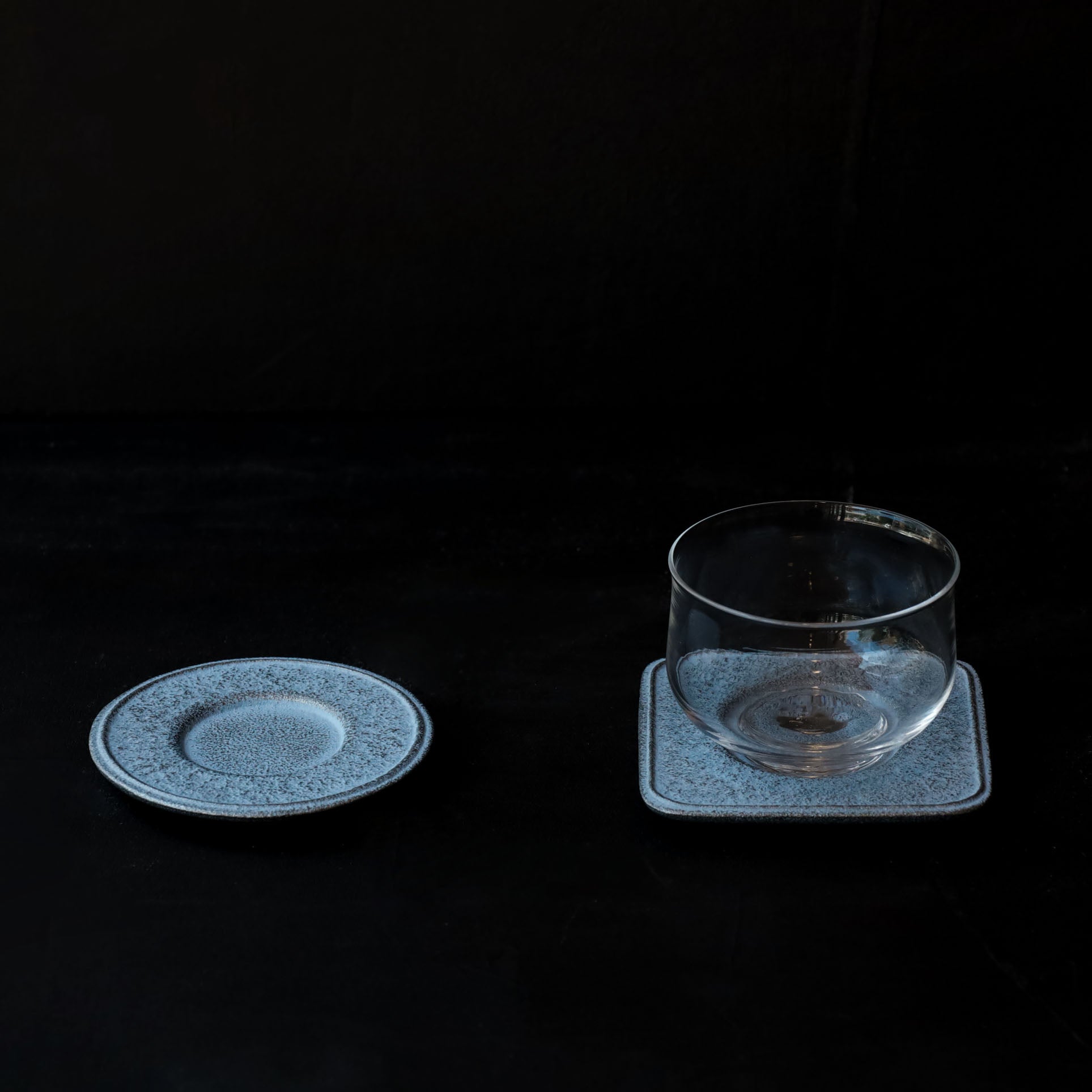 空間鋳造 茶托 Set 2pcs Ice Blue（紙箱仕様）