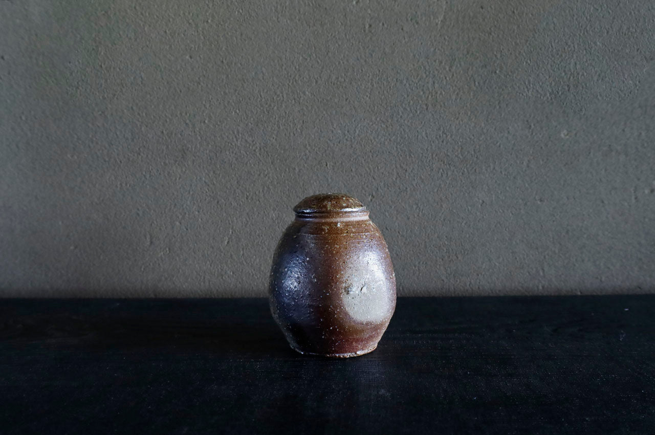 清水志郎 東近江土焼締茶入 D (26-6)