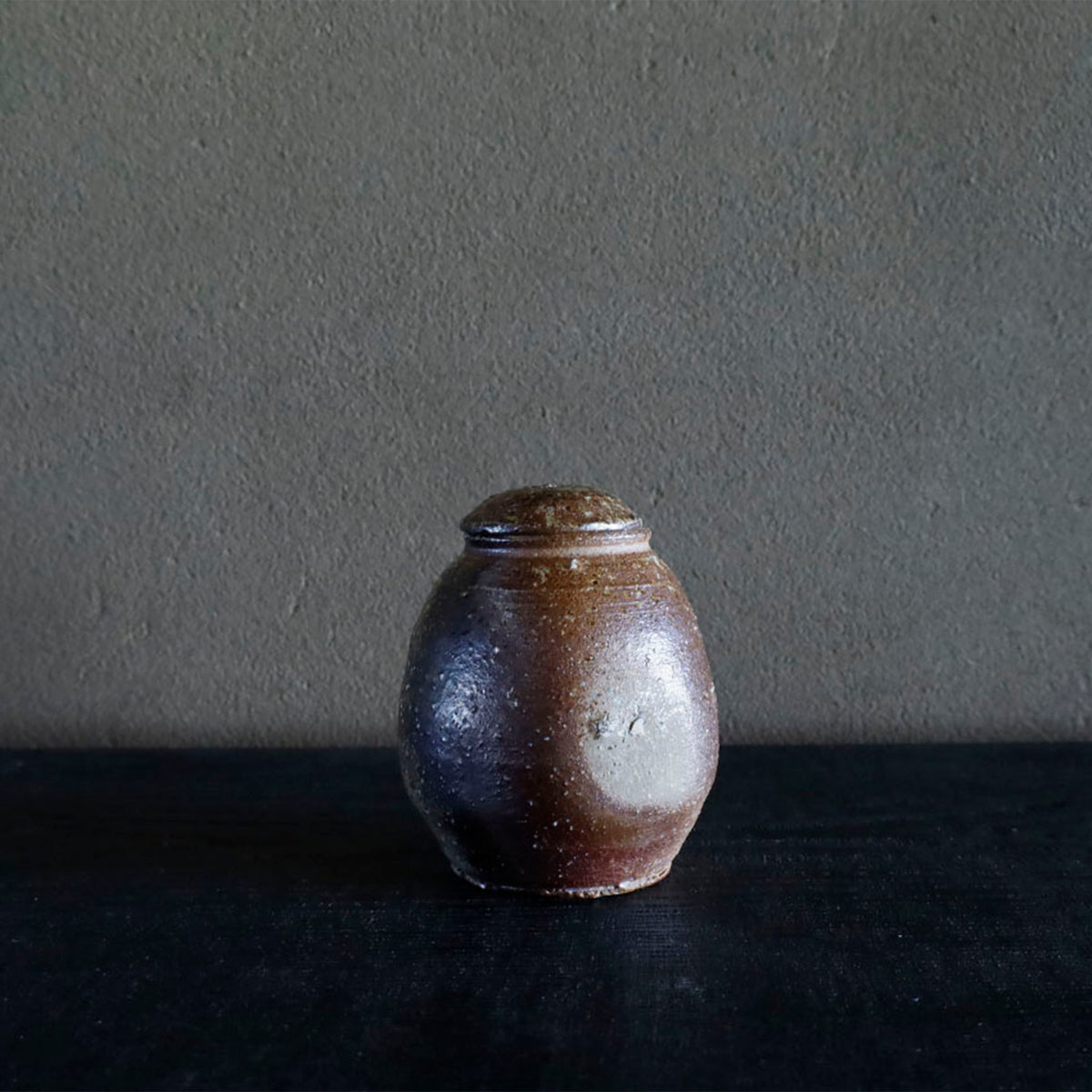 清水志郎 東近江土焼締茶入 D (26-6)