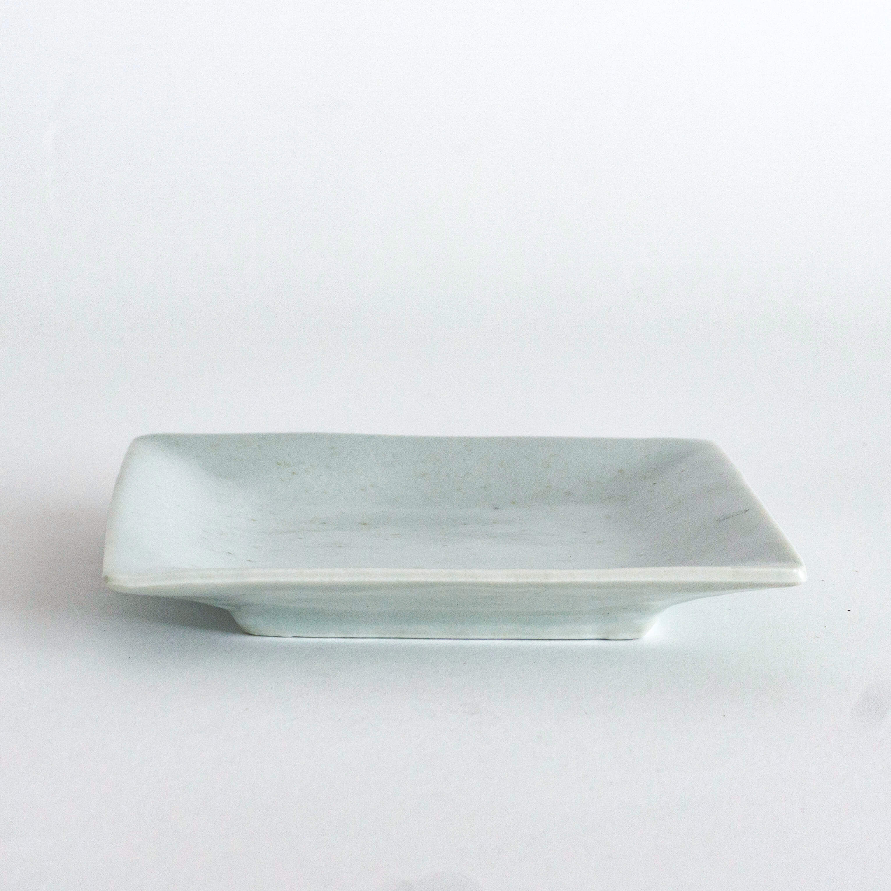 弥左エ門窯 正角小皿 古白磁