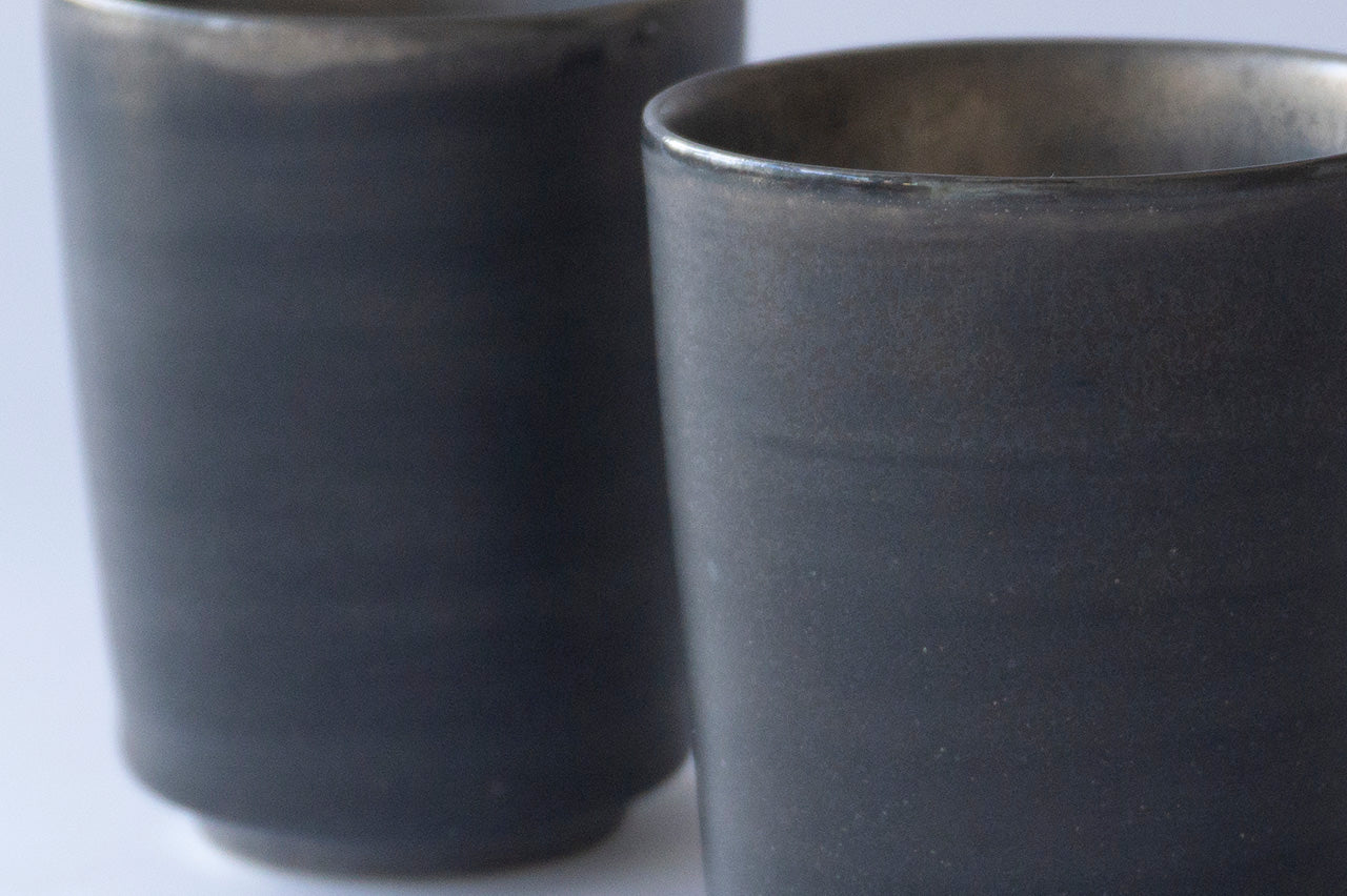Teacup  Mangan Silver Glaze