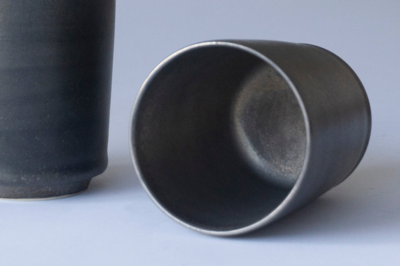 Teacup  Mangan Silver Glaze