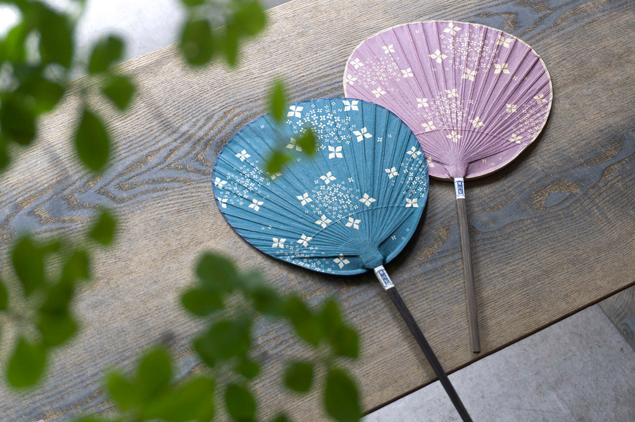 Kurikawa Shoten Shibu Uchiwa Small Amacha Indigo